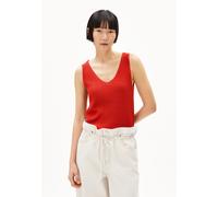LEINEN-MIX STRICKTOP | Leinen-Mix - rot (XS)