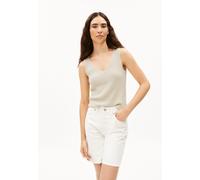 ARMEDANGELS CAARO LINO - Frauen Slim Fit Stricktop - weiss XS raw white