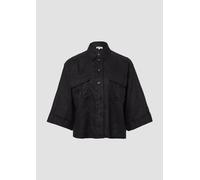 Leinen-Overshirt im Relaxed Fit mit weiten 3/4-Ärmeln 42 schwarz 2165742.9999.42