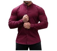Leinen Shirt Herren Poloshirt Herren Kurzarm Ausgereift Baumwoll T-Shirt Herren Hemd Herren Langarm Lockere Kurzarmhemd Herren Baggy Sportshirt Freizeithemd Herren Funktionsshirt Kurzarm Business Hemd