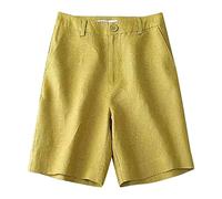 Leinen Shorts Damen Leicht Freizeithose Loose Beach Pants Leinenhose Lange Leinenhose Damen Elegant Locker Schlupfhose Yogahose