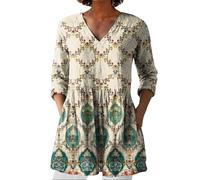 Leinenbluse Damen, Blusenshirt Langarm Sommer Leinen Shirt Sommerblusen Leicht Strand Tunika Luftig Boho Elegante Oberteile Tshirt Longshirt Blusen & Tuniken Für Damen Angebote Tages Blitzangebote