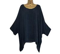 Leinenbluse Damen Sommer - Oberteile Große Größen T Shirt Damen Langarm Fledermausärmel Asymmetrische Saum Bluse Tunika Top Lockere Lässige Baumwolle Leinen Pullover Blusen & Tuniken für Damen