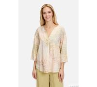 Cartoon Damen Leinenbluse mit V-Ausschnitt 40, Cream/Apricot