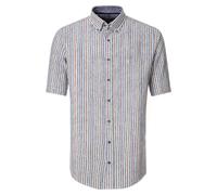 Casa Moda Leinenhemd Casual Fit Gestreift Blau Größe M