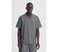 Leinenhemd BLEND "BHAban Cuba Linen Mix", Herren, Gr. L, US-Größen, salute, 70% Baumwolle, 30% Leinen, meliert, Basic, Basic normal, V-Ausschnitt, gerader Abschluss, Hemden, Leichtes Kurzarmhemd aus B