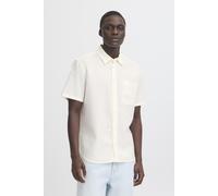 Leinenhemd BLEND "BHBay Linen", Herren, Gr. L, US-Größen, snow weiß, 55% Leinen, 45% Baumwolle, unifarben, Basic, Basic normal, ohne Ausschnitt, weit abgesteppt, Hemden, Stilvolles Kurzarmhemd aus Lei