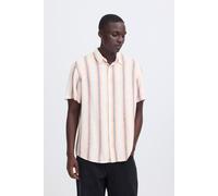 Leinenhemd BLEND "BHBobby Linen Mix", Herren, Gr. XL, US-Größen, brandied melon, 55% Leinen, 45% Viskose, gestreift, Basic, Basic normal, ohne Ausschnitt, gerader Abschluss, Hemden, Gestreiftes Leinen