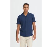 Leinenhemd BLEND "BHLinas", Herren, Gr. XL, US-Größen, marineblaus, 55% Leinen, 45% Viskose, unifarben, Basic normal, ohne Ausschnitt, normaler Saum, Hemden, Stilvolles Kurzarmhemd aus Leinenmix (4379