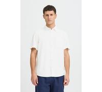 Leinenhemd BLEND "BHLins", Herren, Gr. XL, US-Größen, snow weiß, 55% Leinen, 45% Viskose, unifarben, Basic normal, hoch geschlossener Ausschnitt, normaler Saum, Hemden, Stilvolles Kurzarmhemd aus Lein