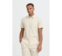 Leinenhemd BLEND "BHLins", Herren, Gr. XXL, US-Größen, oyster gray, 55% Leinen, 45% Viskose, unifarben, Basic normal, hoch geschlossener Ausschnitt, normaler Saum, Hemden, Stilvolles Kurzarmhemd aus L