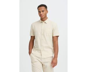 Leinenhemd BLEND "BHLins", Herren, Gr. XXL, US-Größen, oyster gray, 55% Leinen, 45% Viskose, unifarben, Basic normal, hoch geschlossener Ausschnitt, normaler Saum, Hemden, Stilvolles Kurzarmhemd aus L