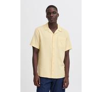 Leinenhemd BLEND "BHVictor", Herren, Gr. XXL, US-Größen, bleached sand, 55% Leinen, 45% Viskose, unifarben, Basic normal, V-Ausschnitt, weit eingefasste Kante, Hemden, Stilvolles Kurzarmhemd aus Leine