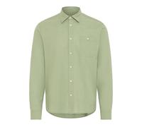 Leinenhemd BLEND "BHBAY LINEN", Jungen, Gr. L, US-Größen, oil grün, 55% Leinen, 45% Baumwolle, unifarben, Basic, Basic normal, ohne Ausschnitt, weit abgesteppt, Hemden, Stilvolles Langarmhemd aus Lein