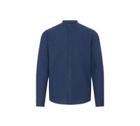Leinenhemd BLEND "Leinenhemd BHLines", Herren, Gr. M, N-Gr, blau (marineblaus), Obermaterial: 55% Leinen LI. 45% Viskose CV., Hemden (92555004-M) marineblaus