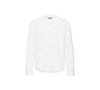 Leinenhemd BLEND "Leinenhemd BHLines", Herren, Gr. XXL, N-Gr, weiß (snow weiß), Obermaterial: 55% Leinen LI. 45% Viskose CV., Hemden (21997427-XXL) snow weiß