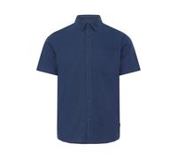 Leinenhemd BLEND "BHMLins", Herren, Gr. 3XL, US-Größen, marineblaus, 55% Leinen, 45% Viskose, unifarben, Basic normal, hoch geschlossener Ausschnitt, normaler Saum, Hemden, Stilvolles Kurzarmhemd aus