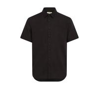 BLEND Kurzarmhemd Herren Regular Fit Leinen schwarz, L