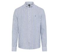 Leinenhemd BOSS "LIAM", Herren, Gr. L, N-Gr, light, pastel blau459, Web, Obermaterial: 100% Leinen, gestreift, regular fit hüftbedeckend, 1-Knopf-Manschette mit Schlitz, Hemden, 100% Leinen Premium So