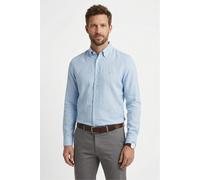 Leinenhemd BOSS "LIAM", Herren, Gr. XXL, N-Gr, blau (light, pastel blau450), Web, Obermaterial: 100% Leinen, gestreift, regular fit normal, 1-Knopf-Manschette, Hemden, 100% Leinen mit Button-Down-Krag