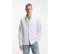 BOSS Regular Fit Leinenhemd mit Button-Down-Kragen Modell 'H-LIAM-BD' in Hellblau, Größe XXL