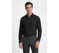 Leinenhemd BOSS ORANGE "Relegant 6 M", Herren, Gr. XL (43/44), N-Gr, schwarz (schwarz001), Web, Obermaterial: 100% Leinen, unifarben, regular fit normal, Rundhals, 2-Knopf-Manschette, Hemden, Kentkrag
