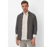Leinenhemd BRAX "Style DANIEL", Herren, Gr. XL, Normalgrößen, grau (braun), Web, 100% Leinen, Hemden (63941756-XL) braun