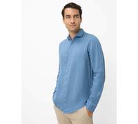 Leinenhemd BRAX "Style HAROLD", Herren, Gr. M, Normalgrößen, blau, Web, 100% Leinen, Hemden (79806304-M) blau