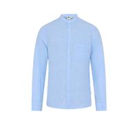 Leinenhemd BRAX "Style Herrenhemd", Herren, Gr. XL, Normalgrößen, blau (mittelblau), Web, 100% Leinen, Hemden (52806538-XL) mittelblau