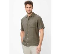 Leinenhemd BRAX "Style LUKE", Herren, Gr. XXL, Normalgrößen, grün, Web, 100% Leinen, Hemden (22352724-XXL) grün