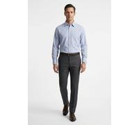 Leinenhemd CALVIN KLEIN "SOLID LINEN CLASSIC", Herren, Gr. M, N-Gr, blau (heavenly iris), Web, Obermaterial: 55% Leinen, 45% Viskose, unifarben, regular fit normal, Rundhals, 2-Knopf-Manschette mit Sc