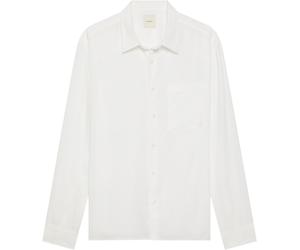 Leinenhemd CALVIN KLEIN "SOLID LINEN CLASSIC", Herren, Gr. M, N-Gr, brilliant weiß, Web, Obermaterial: 55% Leinen, 45% Viskose, unifarben, regular fit normal, Rundhals, 2-Knopf-Manschette mit Schlitz,
