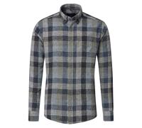 Casa Moda Casual Fit Leinenhemd anthrazit, Kariert