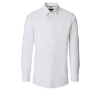 Casa Moda Leinenhemd Comfort Fit Weiß Einfarbig 3XL