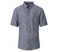 Casa Moda Casual Fit Leinenhemd blau, Einfarbig