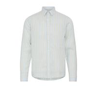 Leinenhemd CASUAL FRIDAY "Leinenhemd CFRissa Linen Striped", Herren, Gr. L, N-Gr, blau (cerulean check), Obermaterial: 80% Leinen LI. 20% Baumwolle CO., Hemden (45170960-L) cerulean check