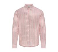 Leinenhemd CASUAL FRIDAY "Leinenhemd CFRissa Linen Striped", Herren, Gr. L, N-Gr, rosa (rose smoke check), Obermaterial: 80% Leinen LI. 20% Baumwolle CO., Hemden (86481808-L) rose smoke check