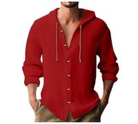 Leinenhemd Herren Langarm, Herren Hemd Langarm Sommer Hemd Regular Fit Freizeithemden Mode Lose Strand Hemden Urlaub Klassiker Freizeit Herrenhemd Atmungsaktiv Baggy Elegant Modische Herren Hemden