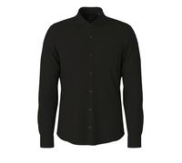 Leinenhemd JOOP "Pai-W", Herren, Gr. 40, N-Gr, schwarz, Web, Obermaterial: 100% Leinen, meliert, slim fit hüftbedeckend, 1-Knopf-Manschette verstellbar, Hemden, mit New-Kentkragen, Slim Fit (46678269-