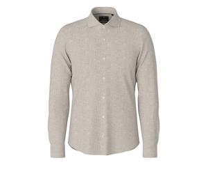 Leinenhemd JOOP "Pai-W", Herren, Gr. 44, N-Gr, open braun, Web, Obermaterial: 100% Leinen, meliert, slim fit hüftbedeckend, 1-Knopf-Manschette verstellbar, Hemden, mit New-Kentkragen, Slim Fit (576209