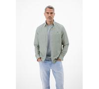 LERROS Gestreiftes Langarmhemd aus Leinen-Baumwoll-Mix - Storm Grey M