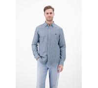 LERROS Gestreiftes Langarmhemd aus Leinen-Baumwoll-Mix - Classic Navy XL