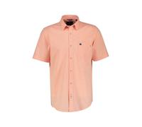Leinenhemd LERROS "Lässiges Baumwoll-Leinenhemd, unifarben", Herren, Gr. L, Normalgrößen, orange (mellow peach), 80% Baumwolle, 20% Leinen, Hemden Leinenhemd (51294218-L)