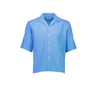 Leinenhemd LINDBERGH "Leinenhemd (Kurzarm) Cropped, Regular Box Fit", Herren, Gr. XL, Normalgrößen, sky blau, Obermaterial: 55% Leinen, 45% Baumwolle, Hemden (87748826-XL) sky blau