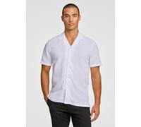 Leinenhemd LINDBERGH "Leinenhemd (Kurzarm) Relaxed Fit", Herren, Gr. XL, Normalgrößen, weiß, Obermaterial: 55% Leinen, 45% Baumwolle, Hemden (34008943-XL) weiß