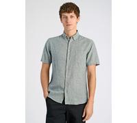 Leinenhemd LINDBERGH "Leinenhemd Regular Fit", Herren, Gr. L, Normalgrößen, grün (faded grün), Obermaterial: 55% Leinen, 45% Baumwolle, Hemden (72217552-L) faded grün