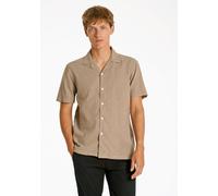 Leinenhemd LINDBERGH "Leinenhemd Relaxed Fit", Herren, Gr. 3XL, Normalgrößen, mid stone, Obermaterial: 55% Leinen, 45% Baumwolle, Hemden (59101566-XXXL) mid stone