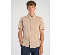Leinenhemd LINDBERGH "Leinenhemd Relaxed Fit", Herren, Gr. L, Normalgrößen, beige (mid sand), Obermaterial: 55% Leinen, 45% Baumwolle, Hemden (97811134-L) mid sand