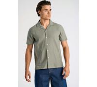 Leinenhemd LINDBERGH "Leinenhemd Relaxed Fit", Herren, Gr. L, Normalgrößen, faded grün, Obermaterial: 55% Leinen, 45% Baumwolle, Hemden (39153631-L) faded grün