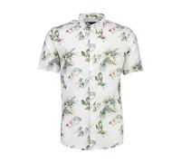 Leinenhemd LINDBERGH "Leinenhemd Relaxed Fit", Herren, Gr. L, Normalgrößen, weiß (sanftes weiß), Obermaterial: 55% Baumwolle, 45% Leinen, Hemden (98646410-L) sanftes weiß